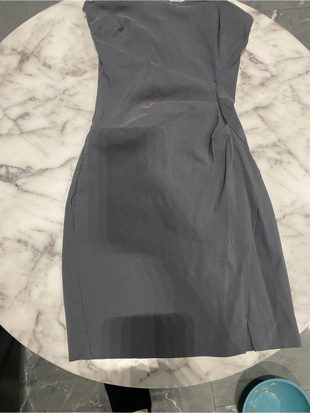 Bershka Strapless Strech Dress in Charcoal Gray